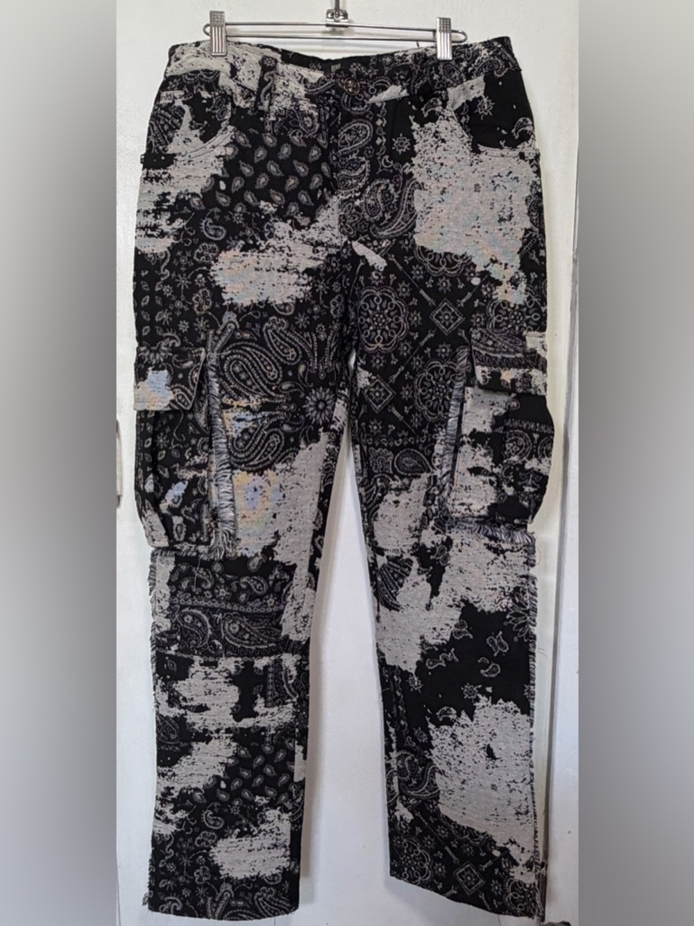 Rebel Vengeance Paisley Tapestry Cargo Goth Pants
